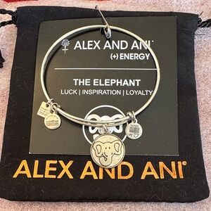 Alex and Ani Silver Elephant Charm Bracelet